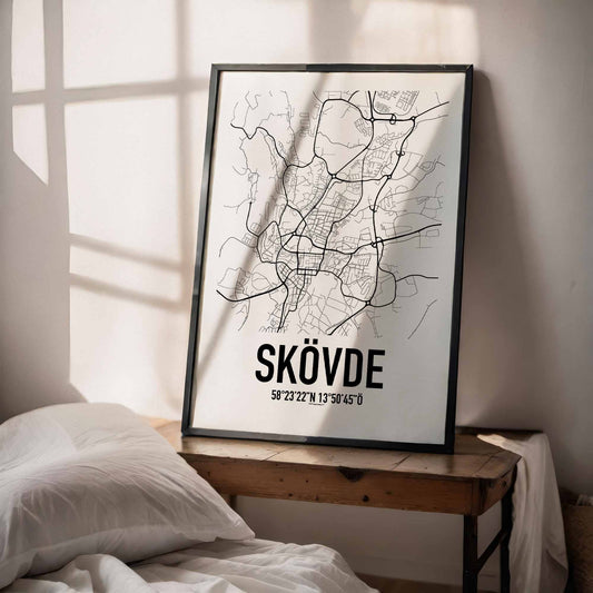 Skövde Karta Poster