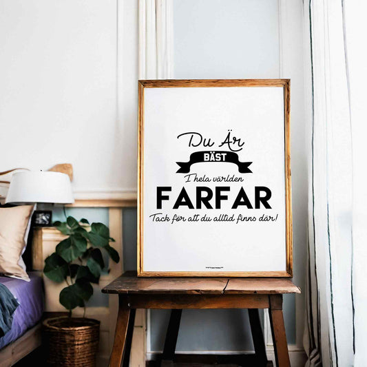 Du Är Bäst Farfar Poster