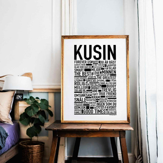 Kusin Text Poster