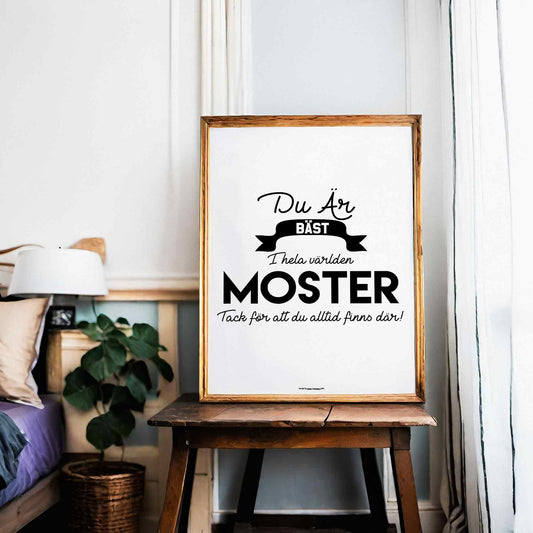 Du Är Bäst Moster Poster