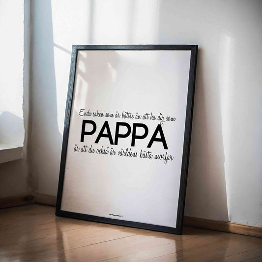 Pappa Morfar Text Poster