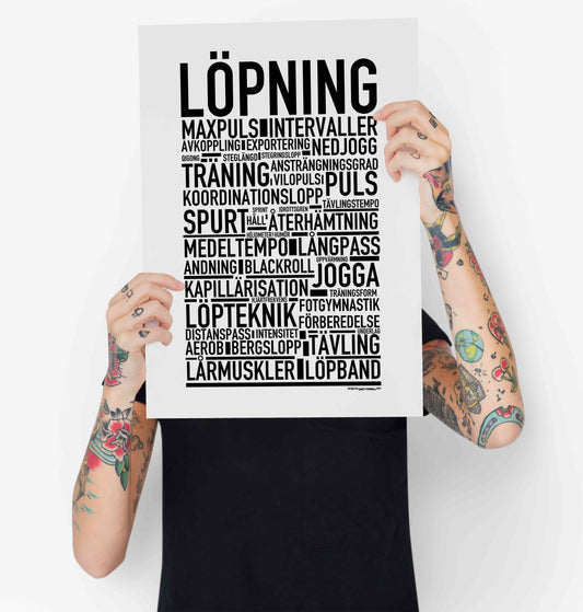 Löpning Text Poster