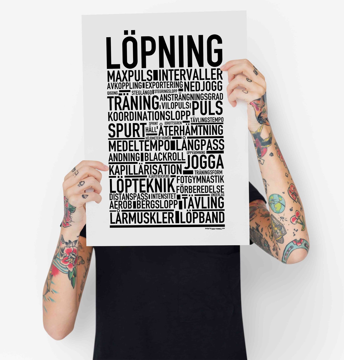 Löpning Text Poster