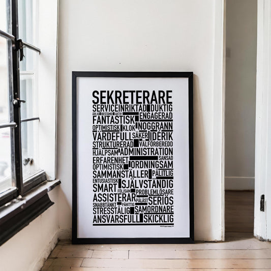 Sekreterare Text Poster