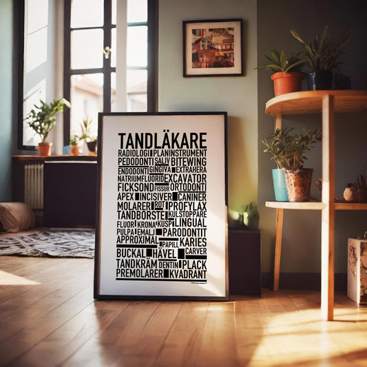 Tandläkare Text Poster
