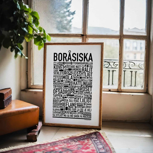 Boråsiska Dialekt Text Poster