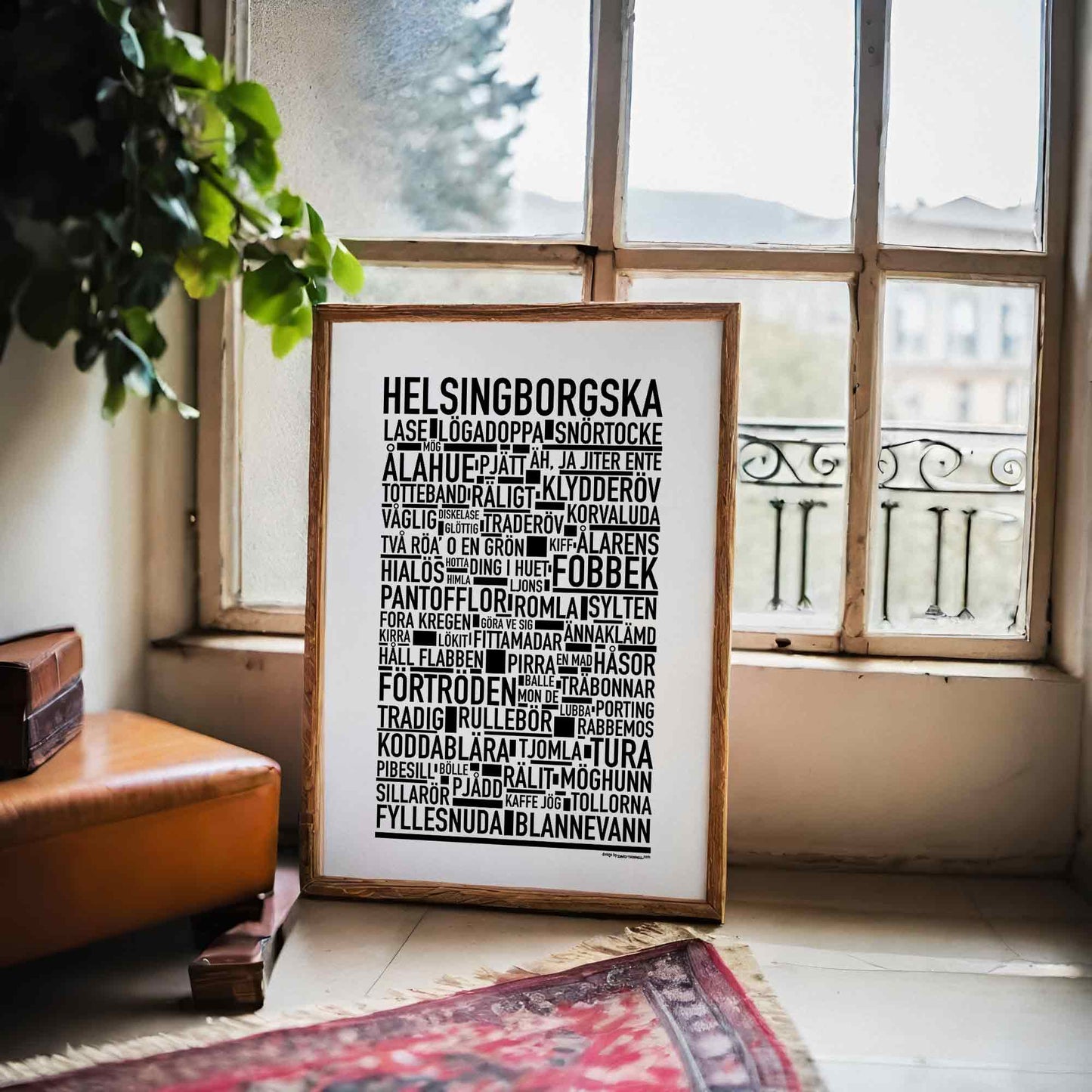 Helsingborgska Dialekt Text Poster