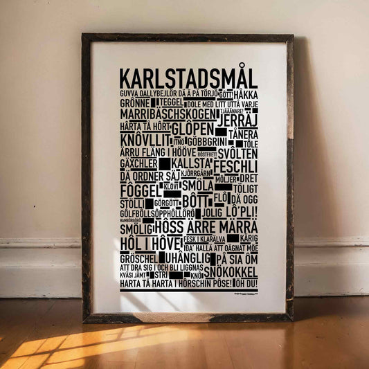 Karlstadsmål Dialekt Text Poster