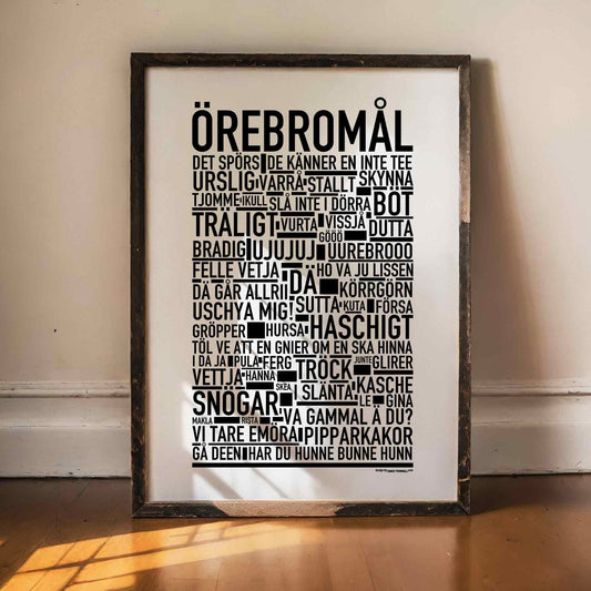 Örebromål Dialekt Text Poster