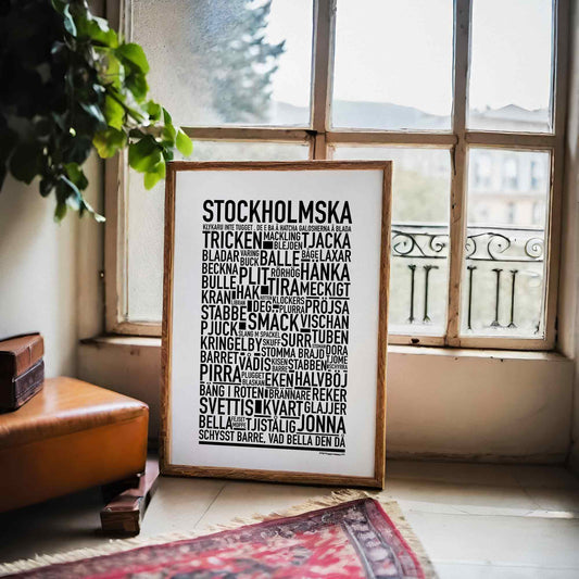 Stockholmska Dialekt Text Poster