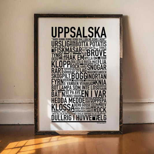 Uppsalska Dialekt Text Poster