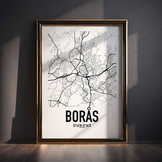 Borås Karta Poster