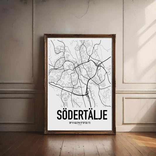 Södertälje Karta Poster