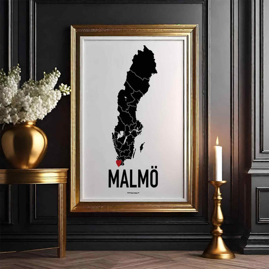 Malmö Red Heart Poster