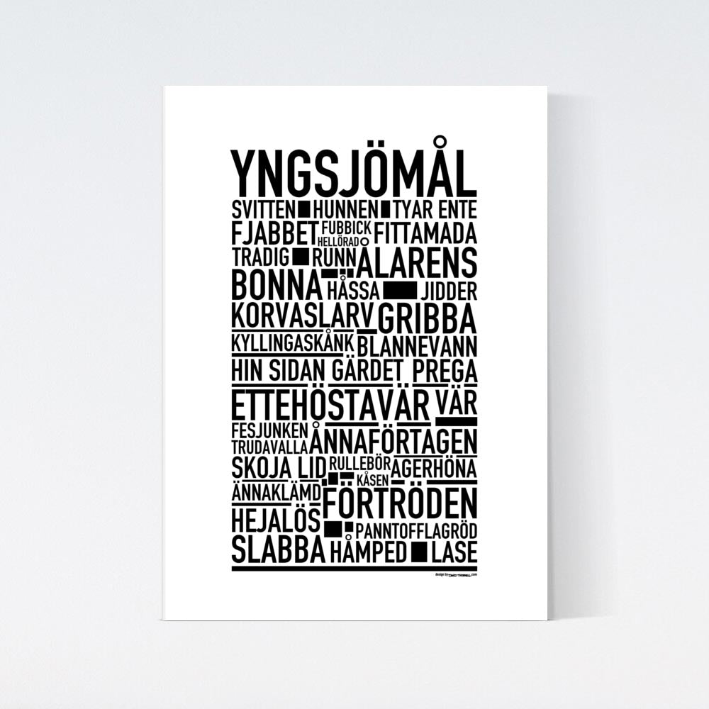 Yngsjömål Dialekt Text Poster