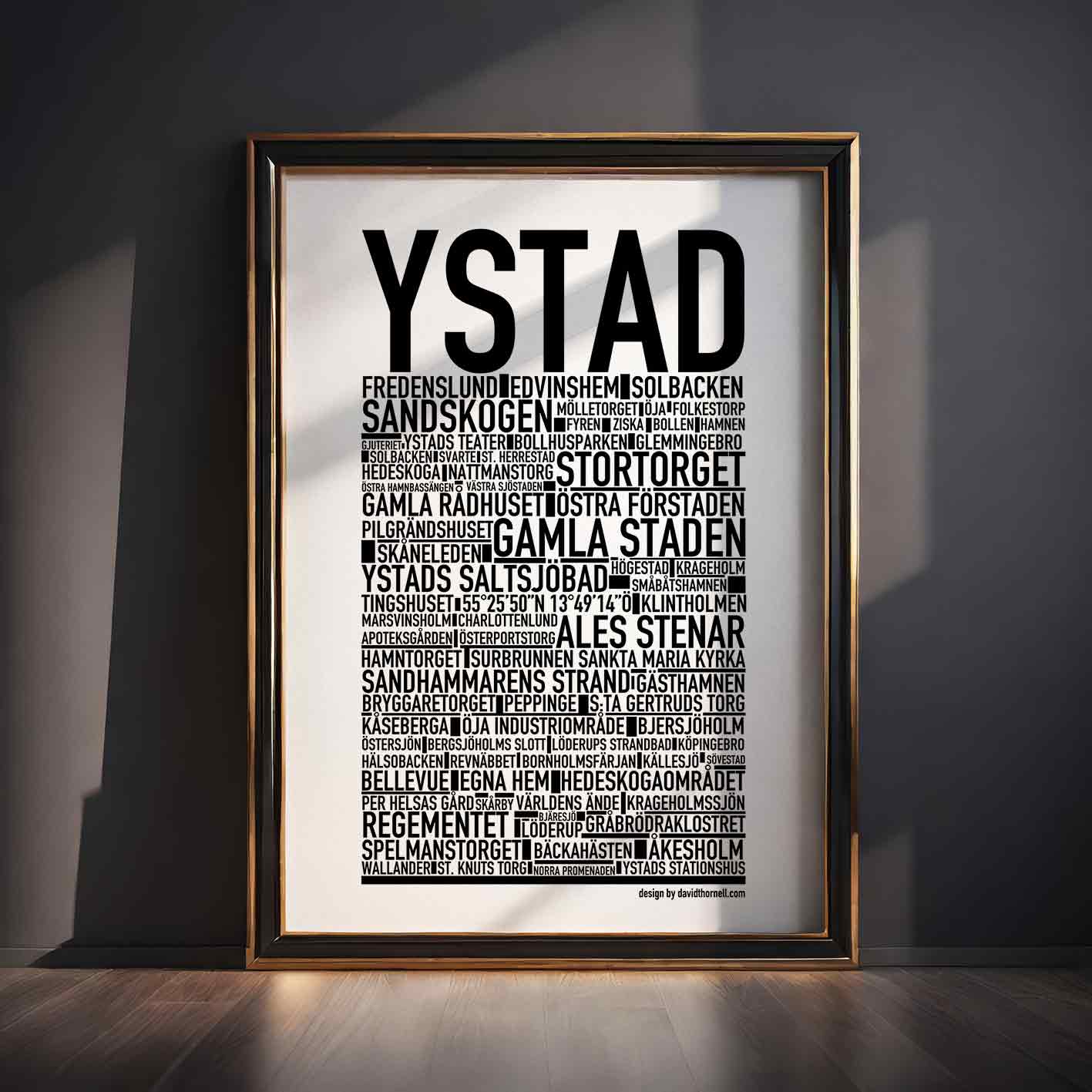 Ystad Text Poster