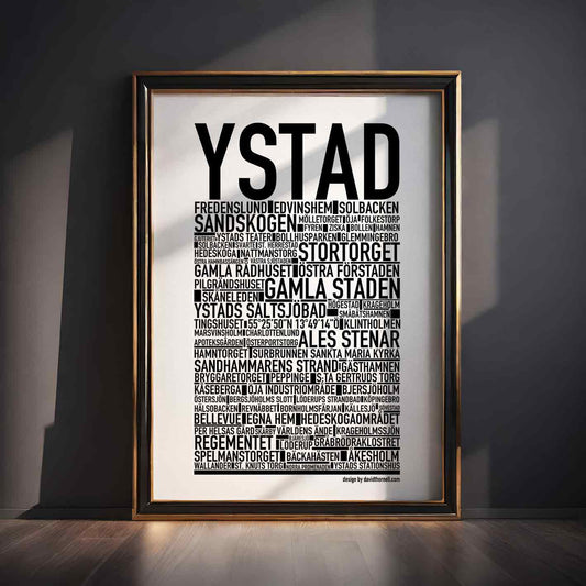 Ystad Text Poster