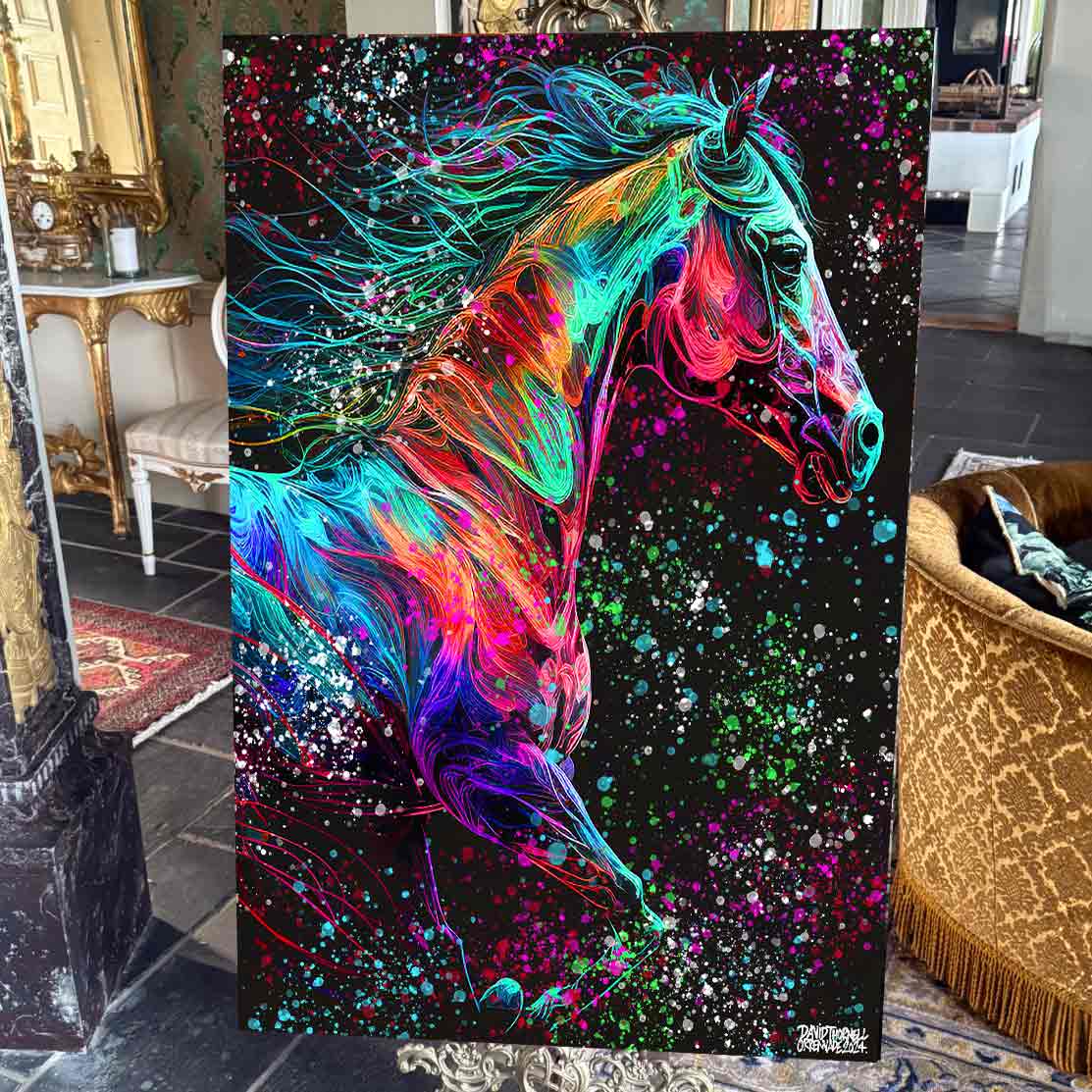 Färgglad Häst Canvas