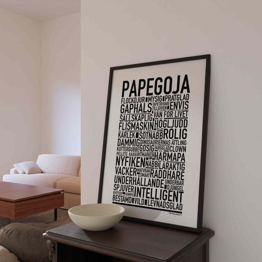 Papegoja Text Poster