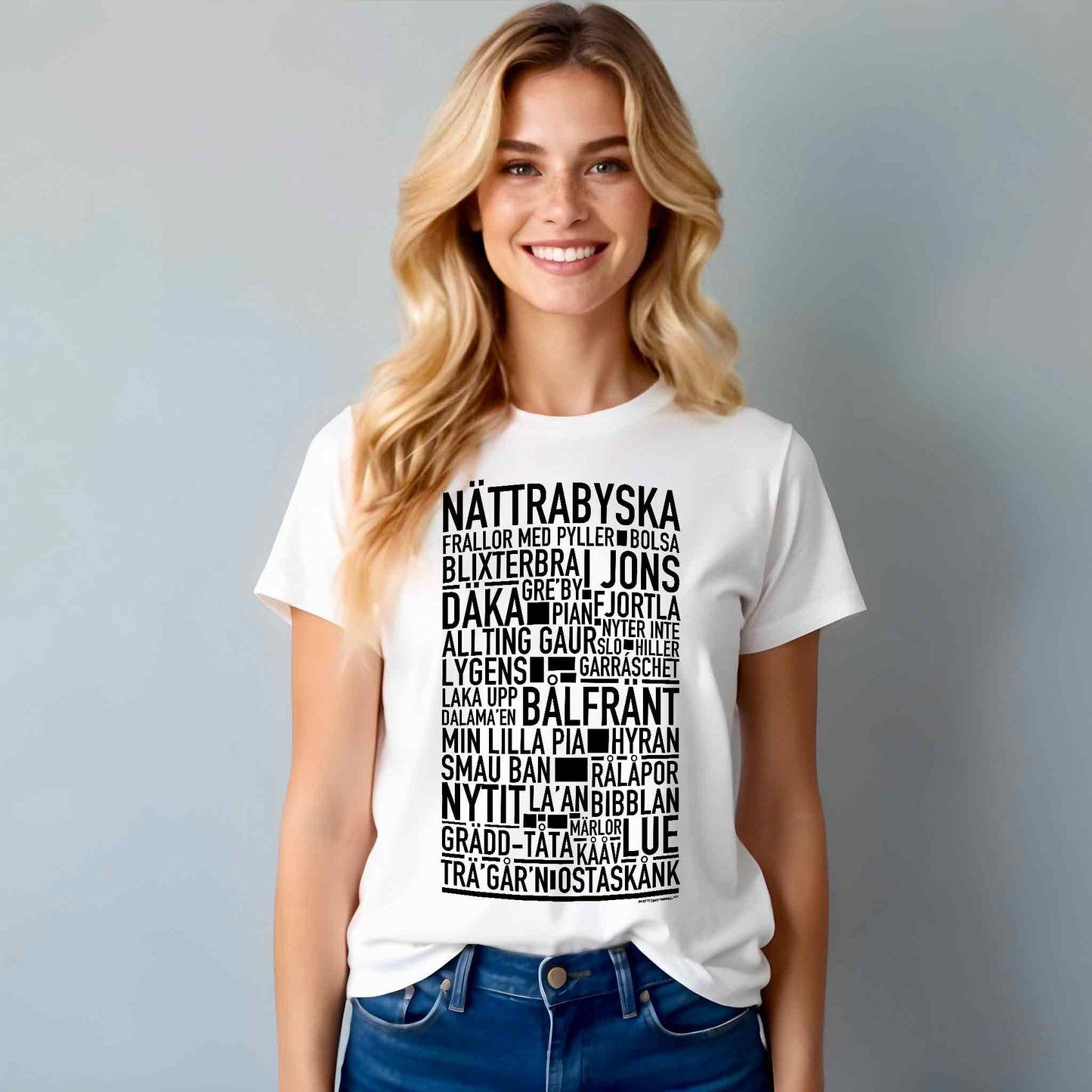 Nättrabyska Dialekt Text T-shirt