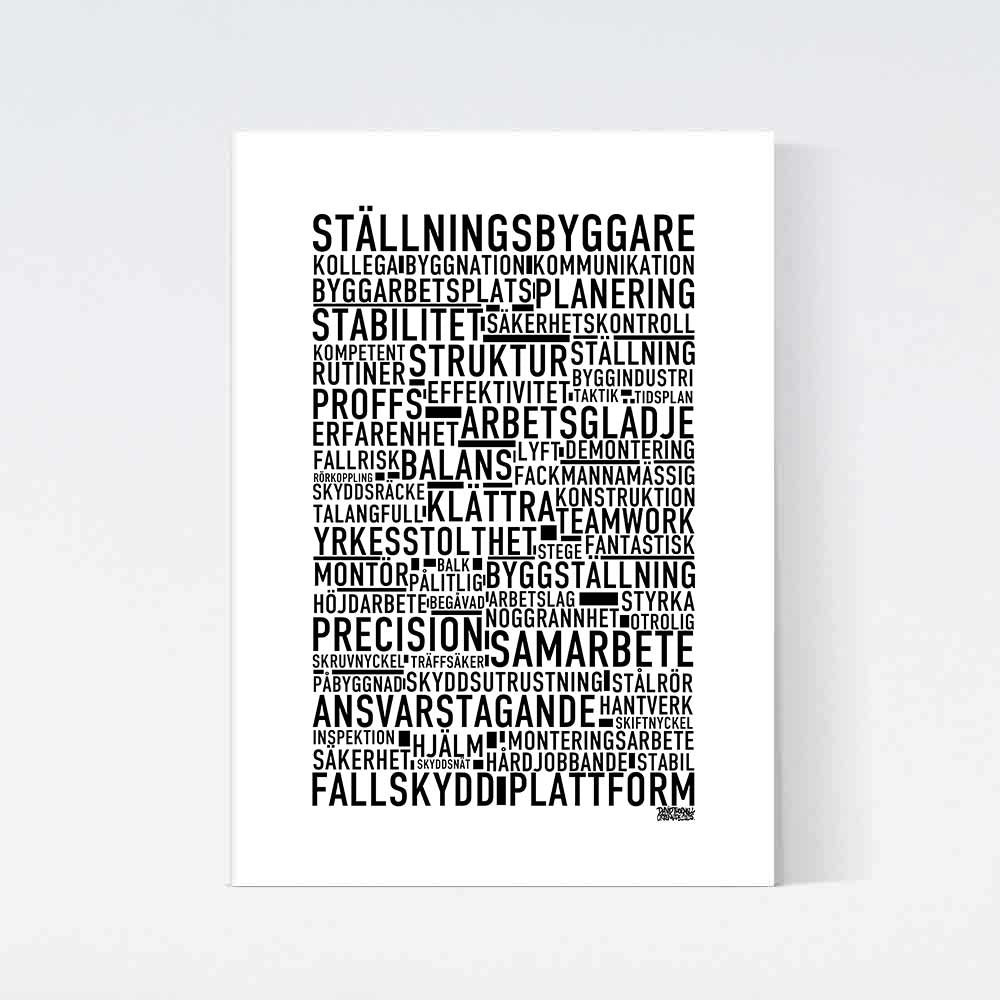 Ställningsbyggare Text Poster