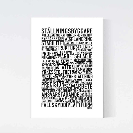 Ställningsbyggare Text Poster