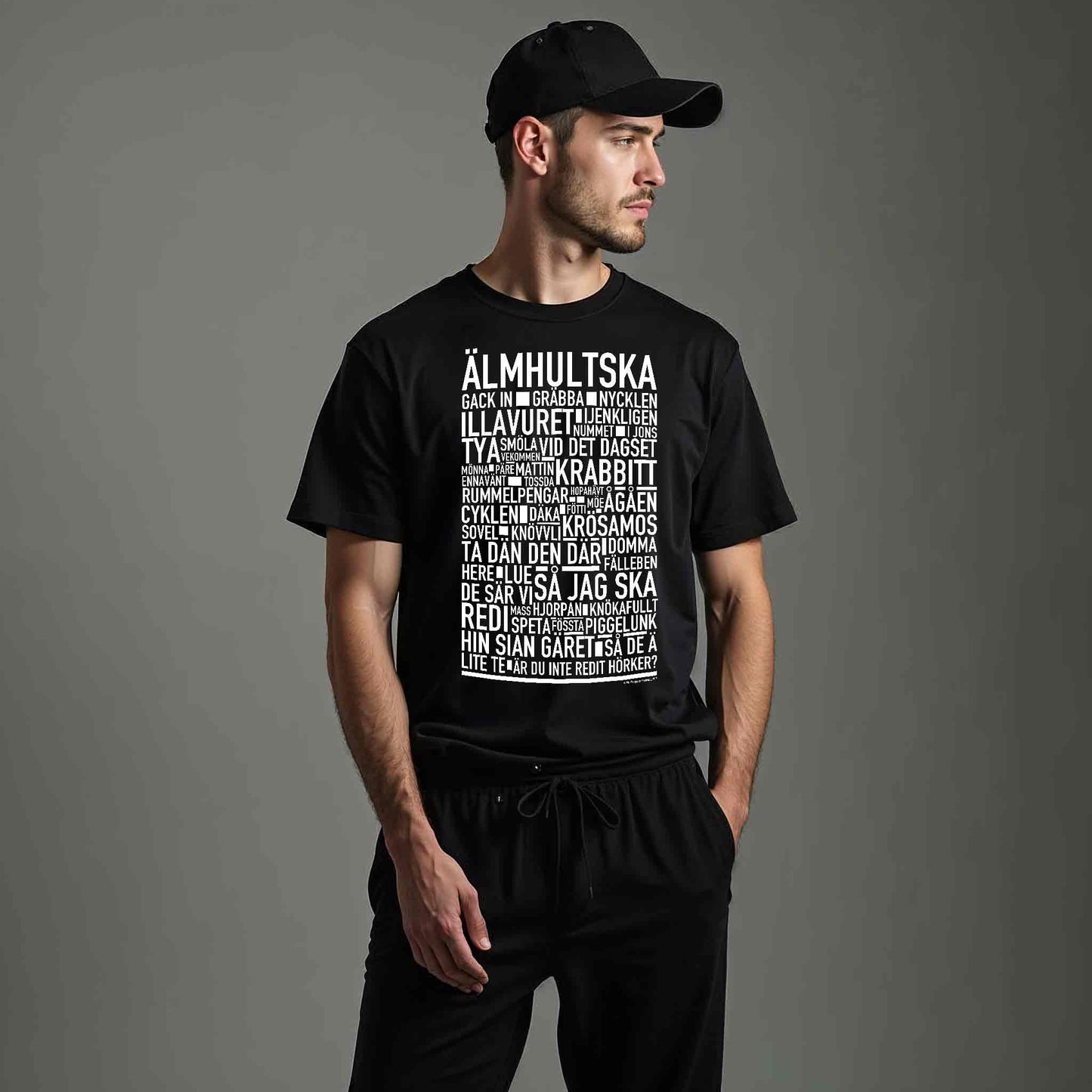 Älmhultska Dialekt Text T-shirt