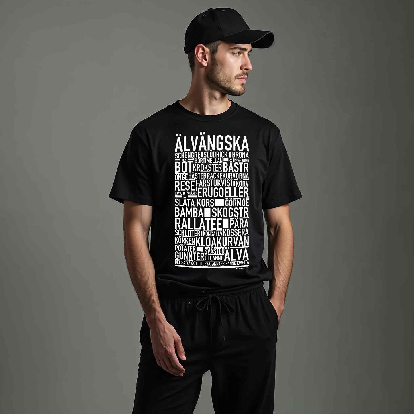 Älvängska Dialekt Text T-shirt