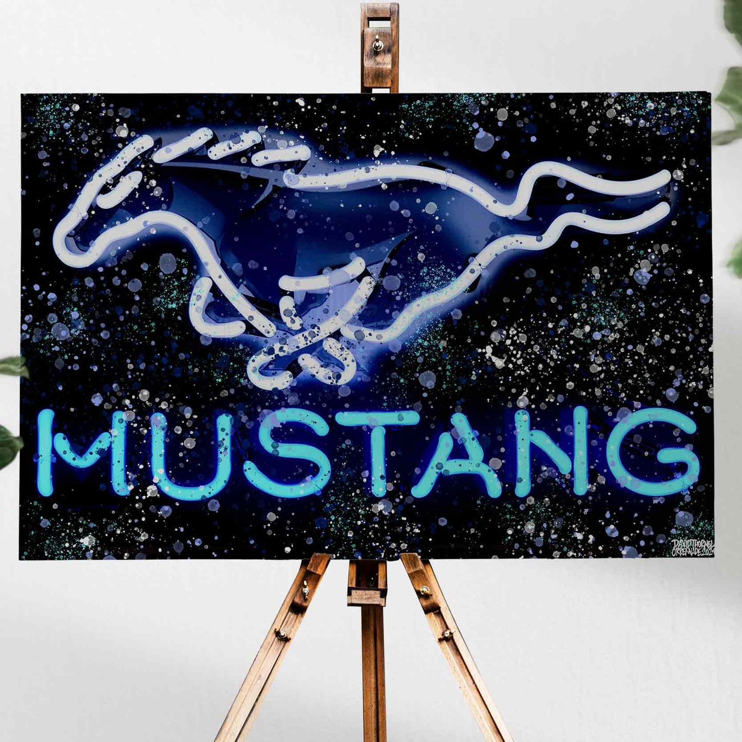 Ford Mustang Neon Canvas