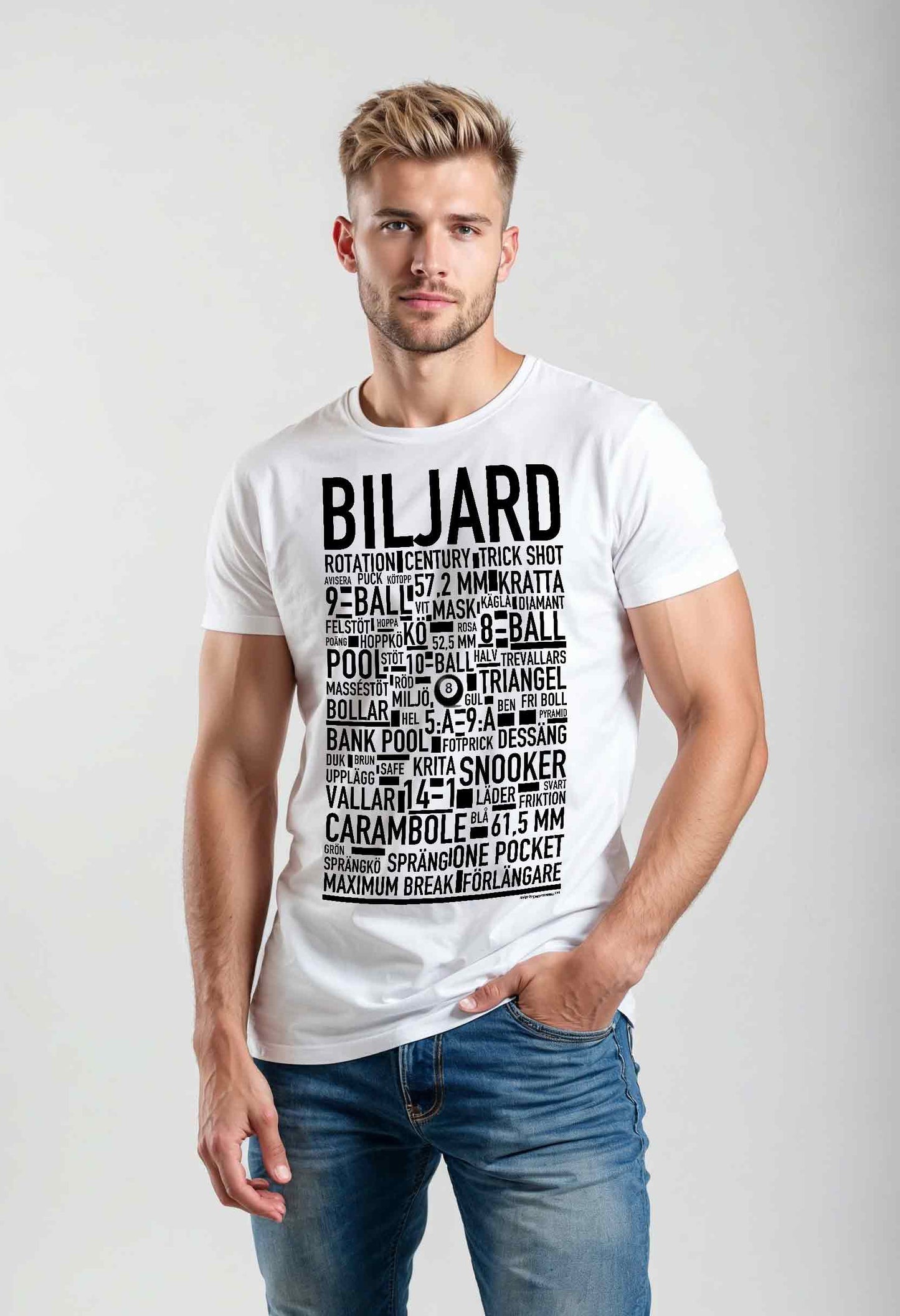 Biljard Text T-shirt