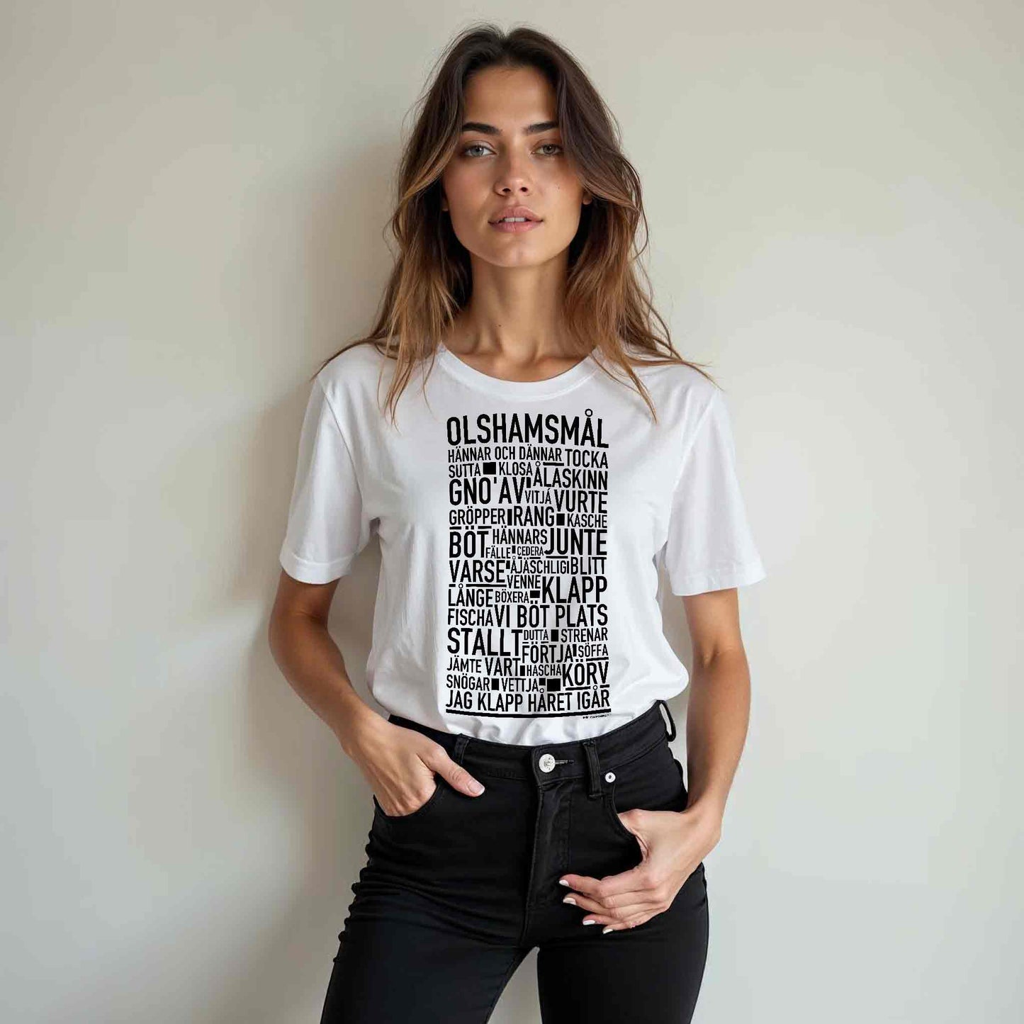 Olshamsmål Dialekt Text T-shirt