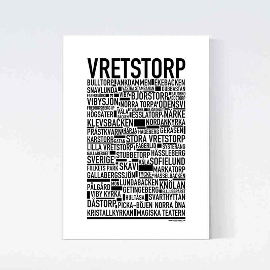 Vretstorp Text Poster