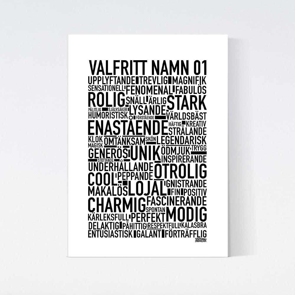 Valfritt Namn Text Poster