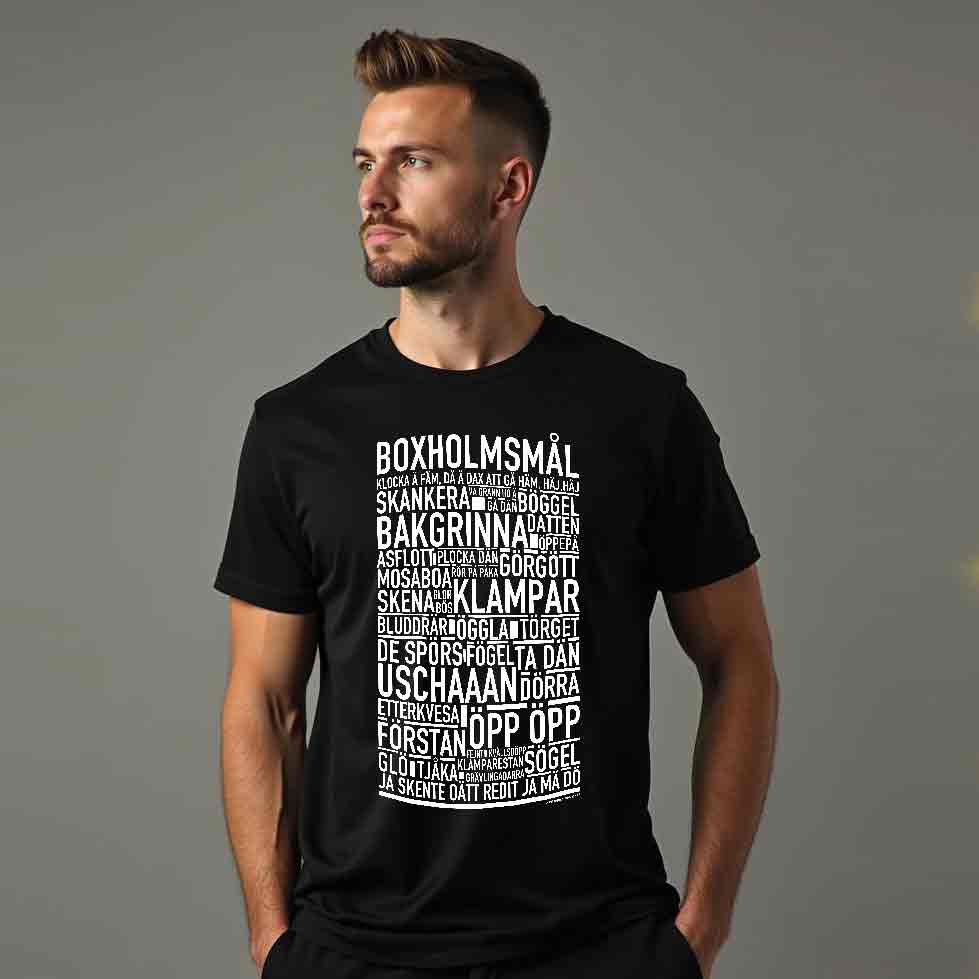 Boxholmsmål Dialekt Text T-shirt