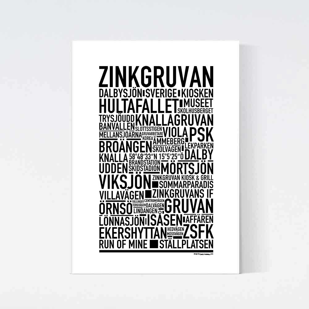 Zinkgruvan Text Poster