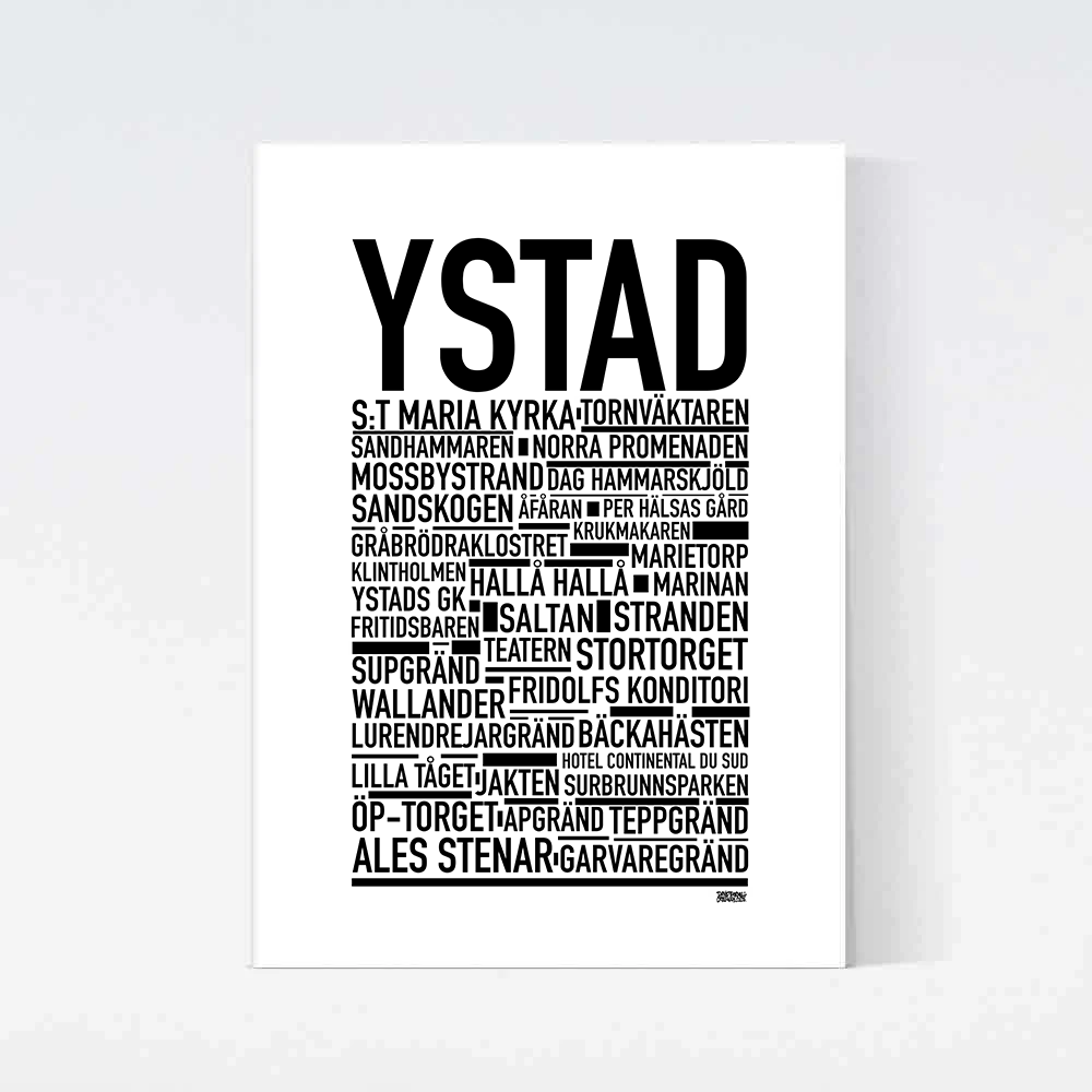 Ystad 2025 Text Poster