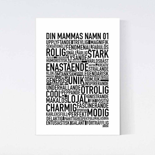 Mammas Namn Text Poster