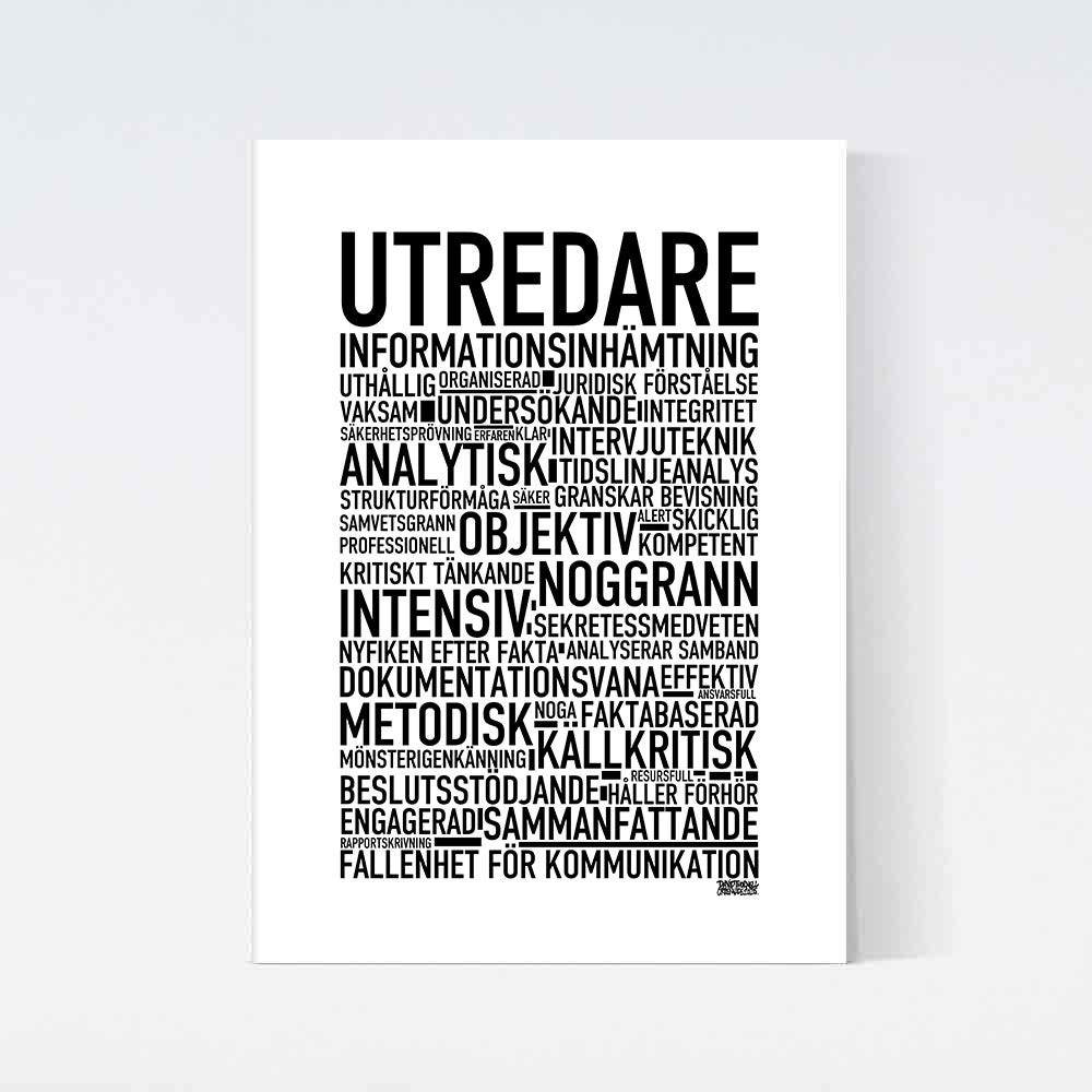 Utredare Text Poster