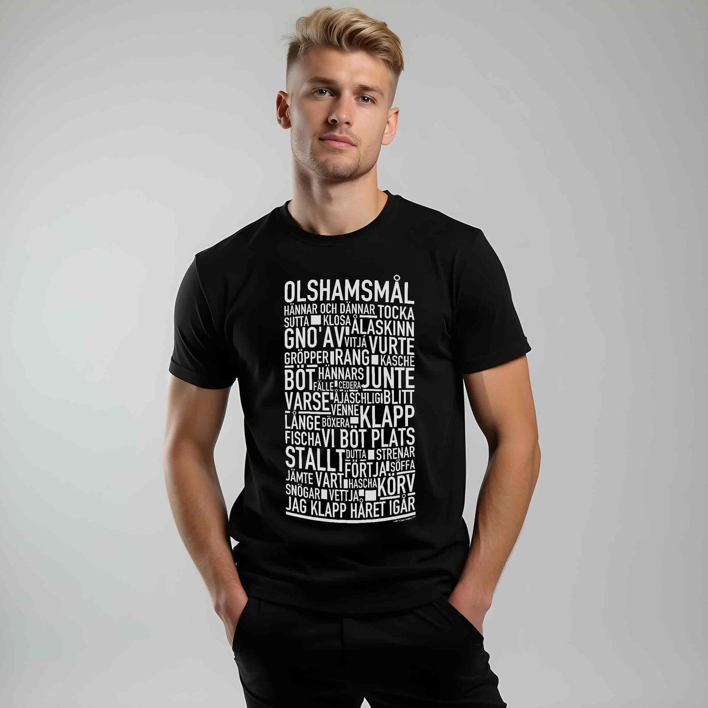 Olshamsmål Dialekt Text T-shirt