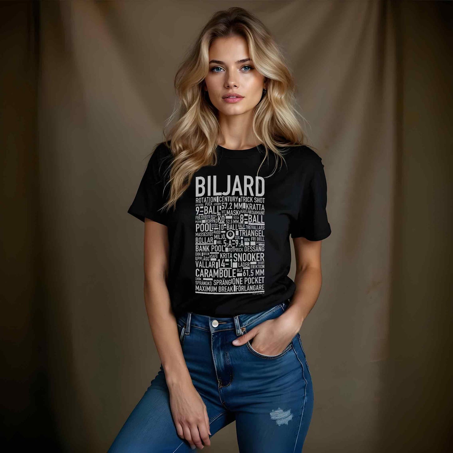 Biljard Text T-shirt