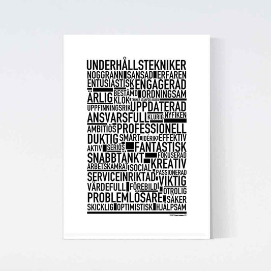 Underhållstekniker Text Poster