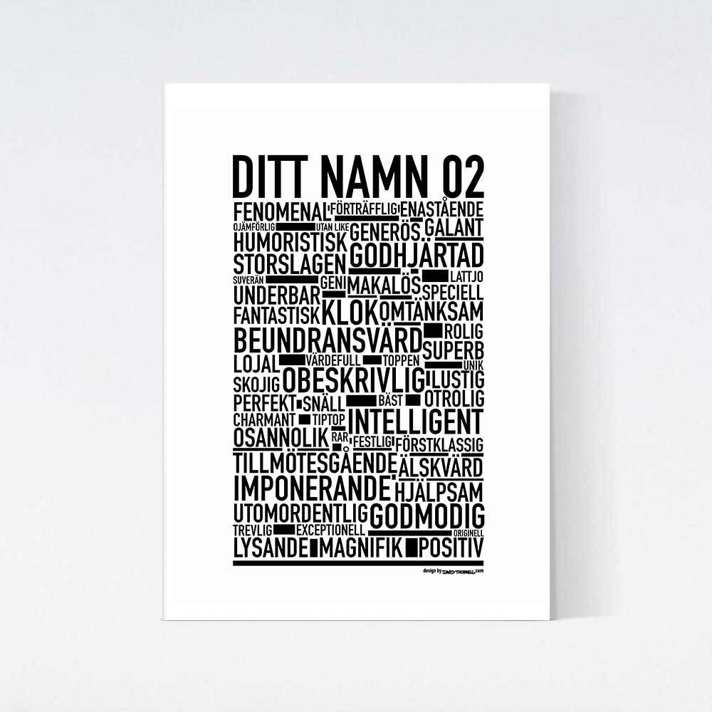 Valfritt Namn Text Poster
