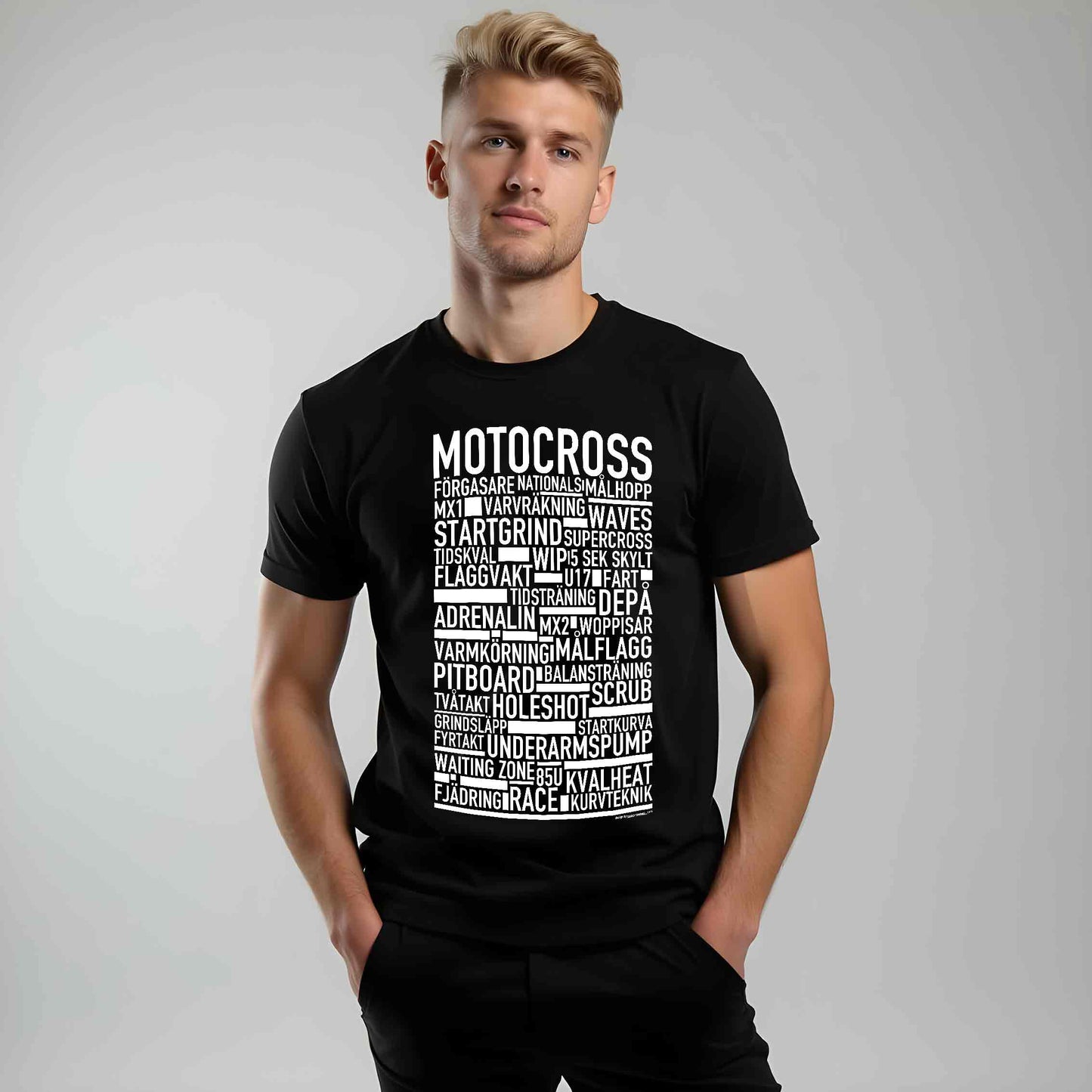 Motocross Text T-shirt