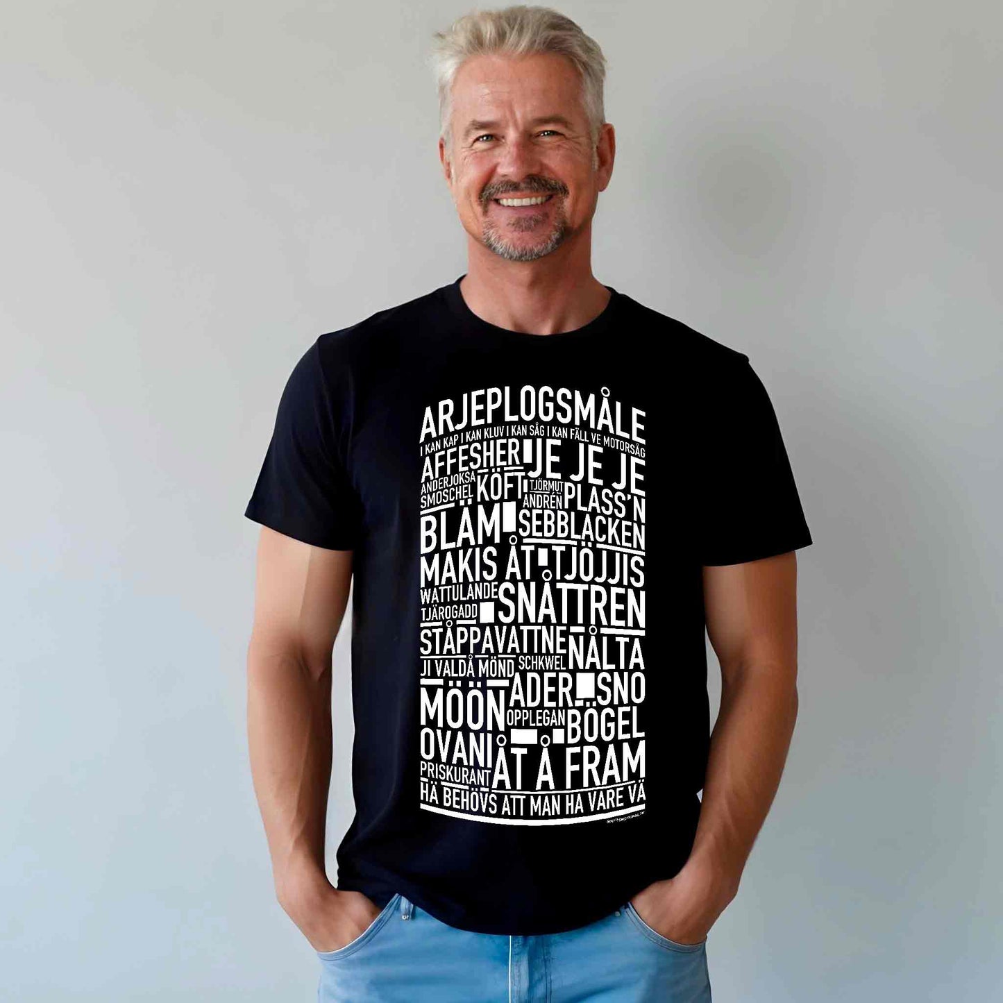 Arjeplogsmåle Dialekt Text T-shirt