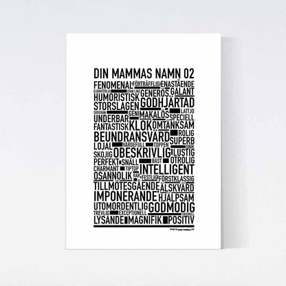 Mammas Namn Text Poster