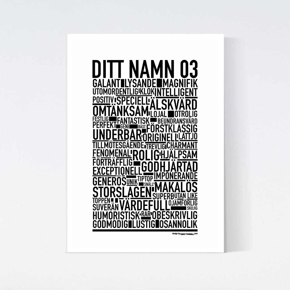 Valfritt Namn Text Poster