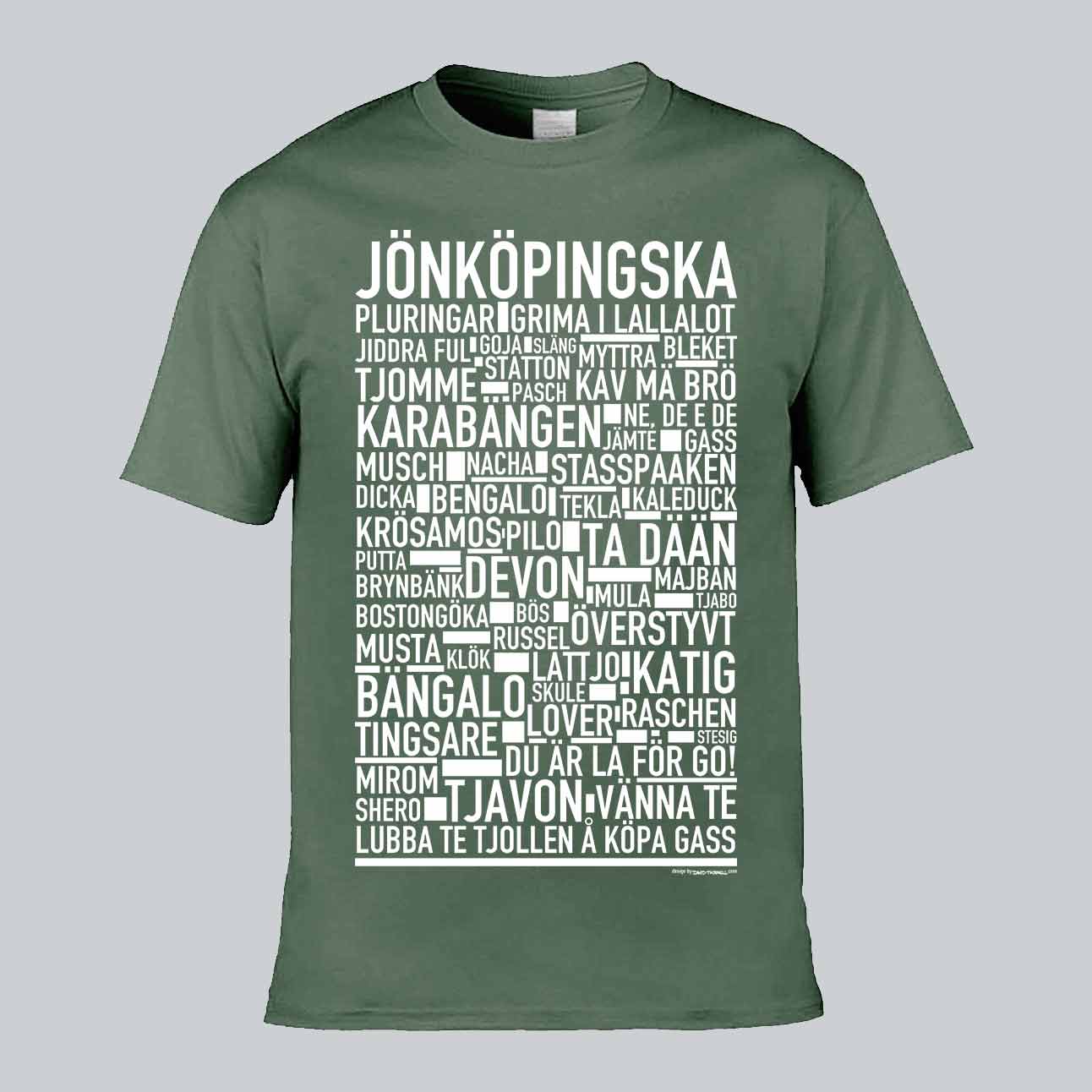 Jönköpingska Dialekt Text T-shirt