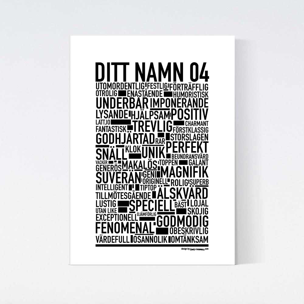 Valfritt Namn Text Poster