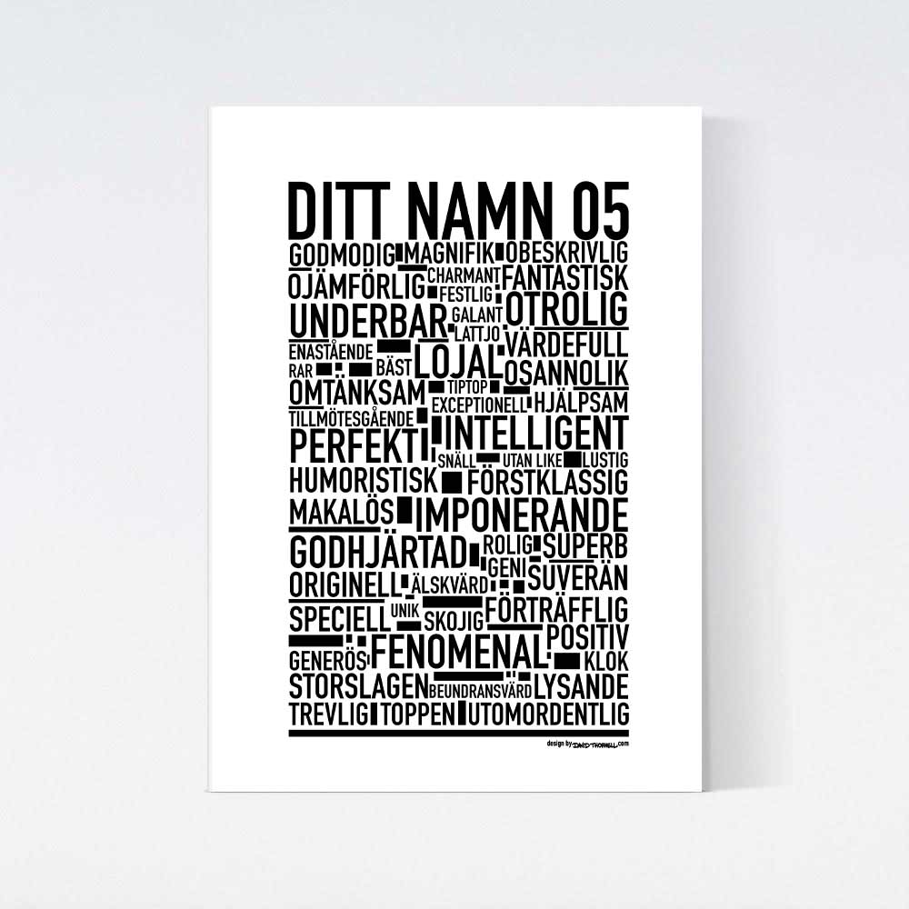 Valfritt Namn Text Poster