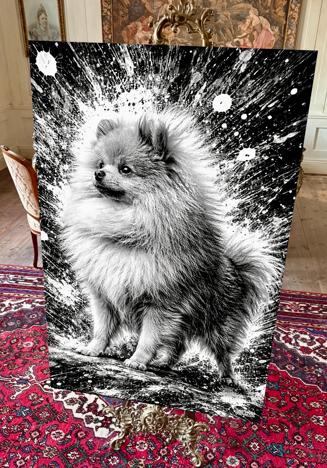 Pomeranian Canvastavla 80x120cm